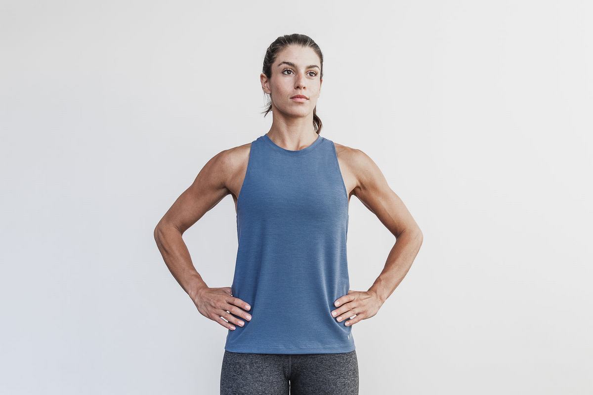 Debardeur Nobull High-Neck Tank Bright Colors Femme Bleu | WV0489235