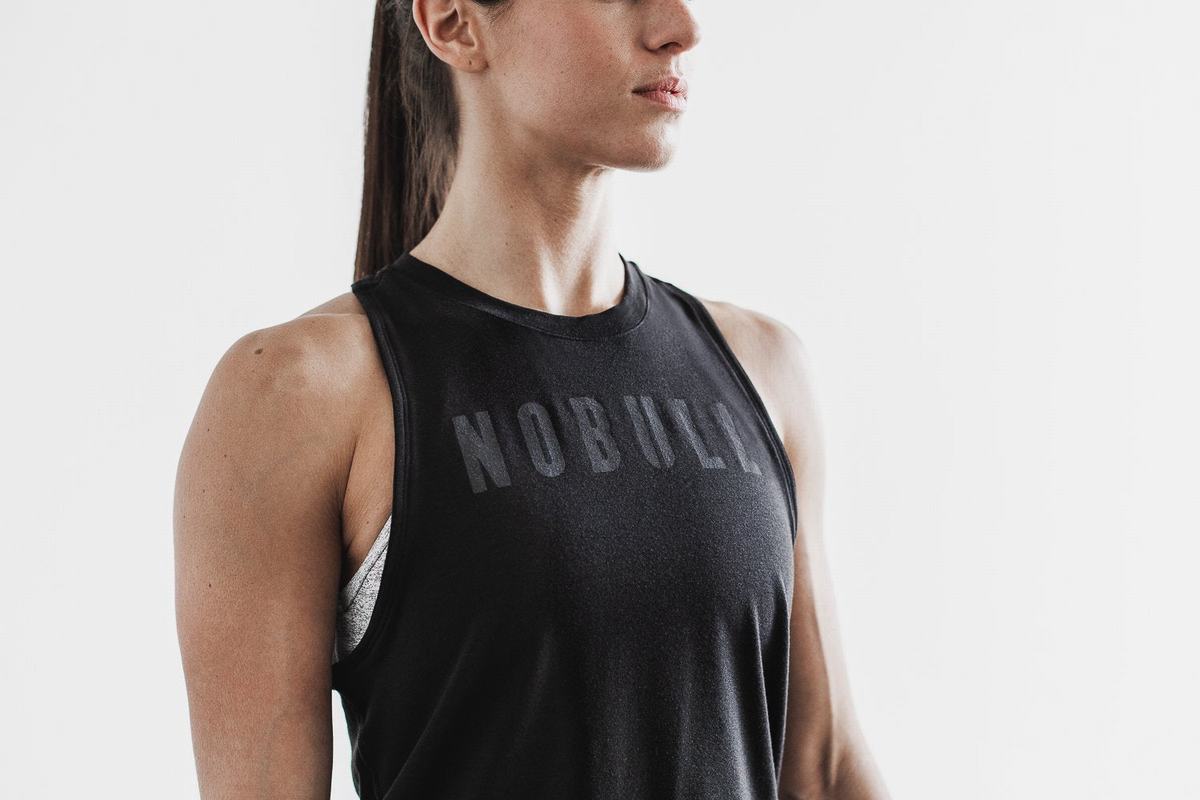 Debardeur Nobull High-Neck Tank Classic Colors Femme Noir | DR0531278