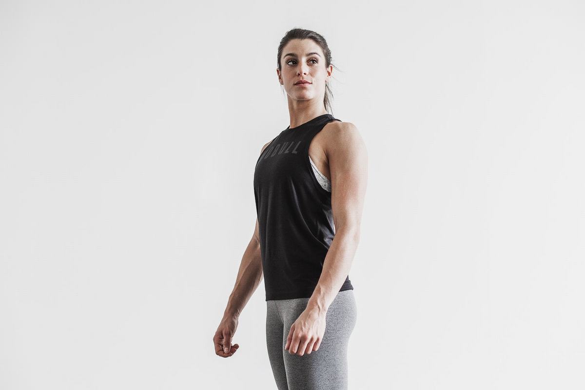 Debardeur Nobull High-Neck Tank Classic Colors Femme Noir | DR0531278