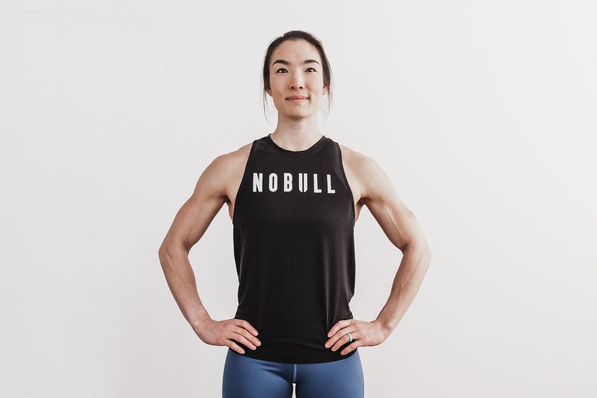 Debardeur Nobull High-Neck Tank Classic Colors Femme Noir Blanche | EW6841293