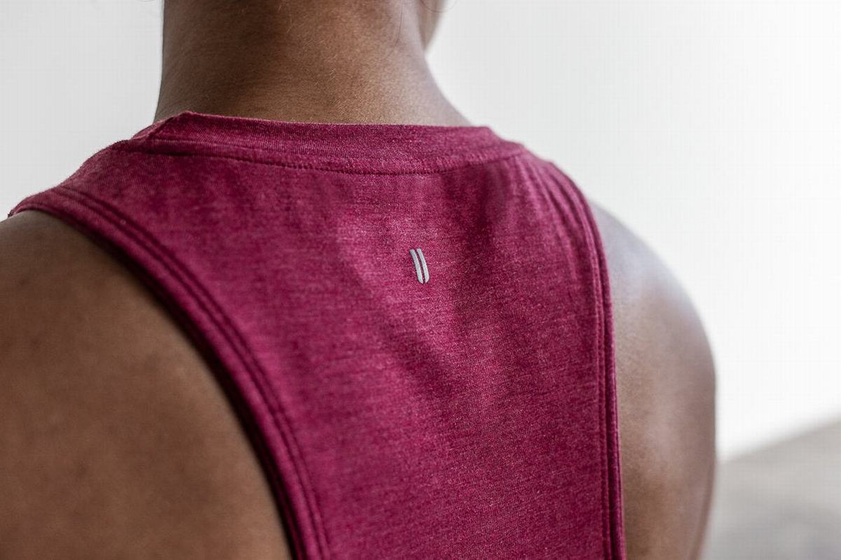 Debardeur Nobull High-Neck Tank Classic Colors Femme Rouge | FK5709382