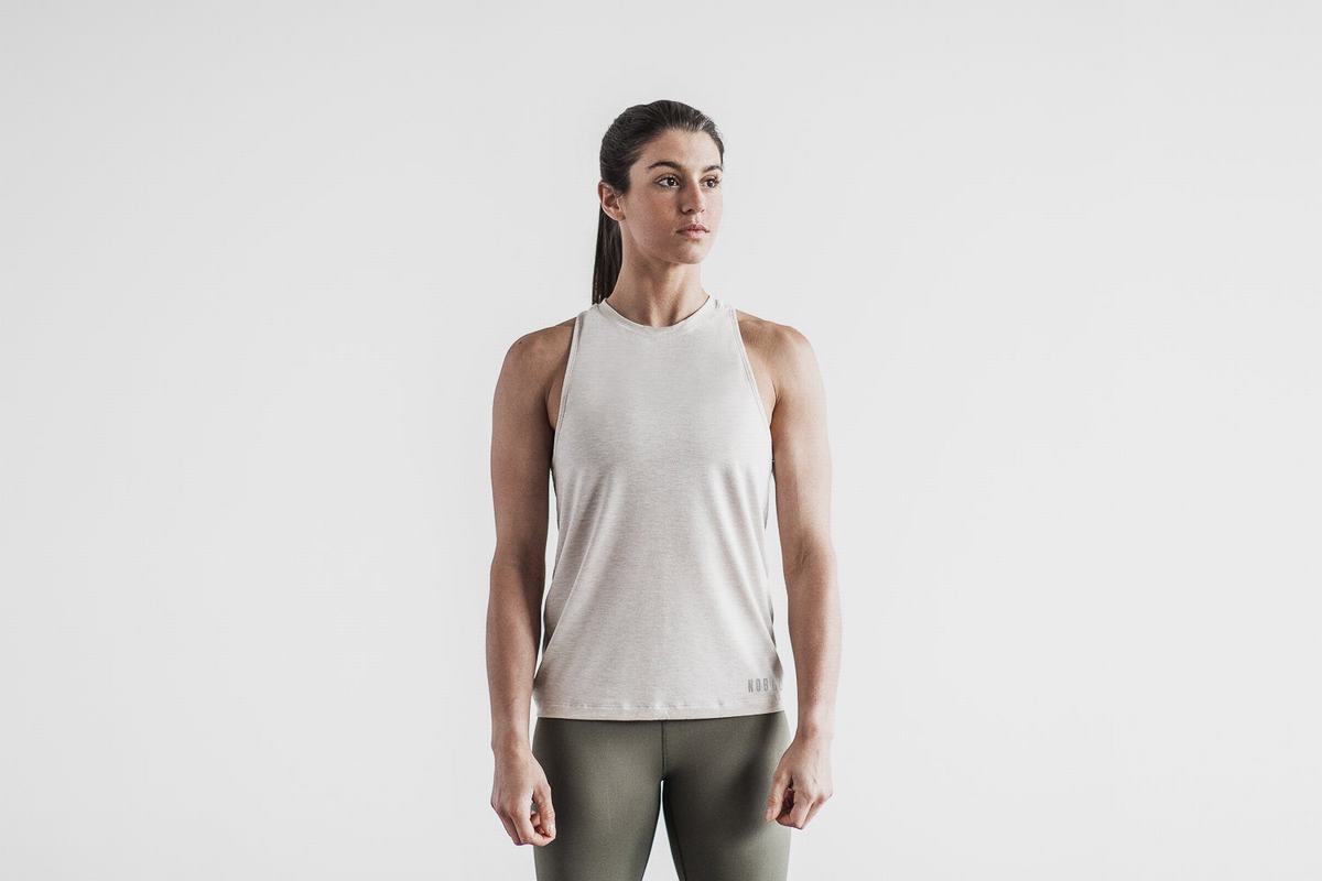 Debardeur Nobull High-Neck Tank Classic Colors Femme Beige | IG3701284