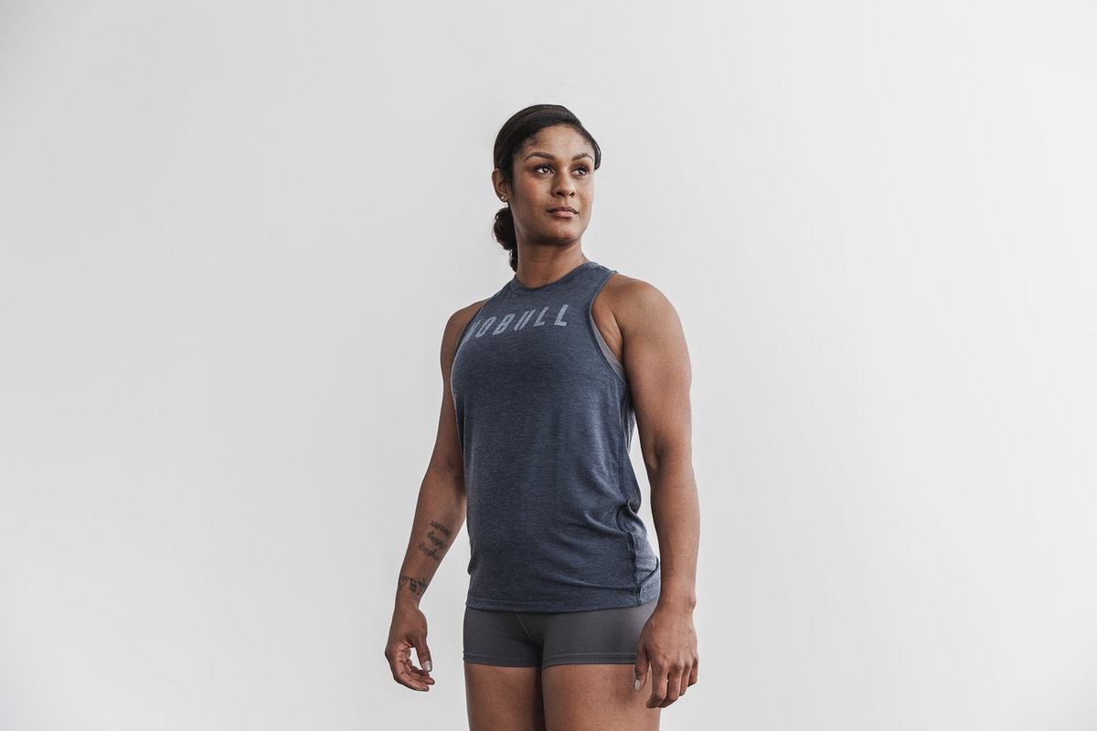 Debardeur Nobull High-Neck Tank Classic Colors Femme Bleu Marine | LZ3261057