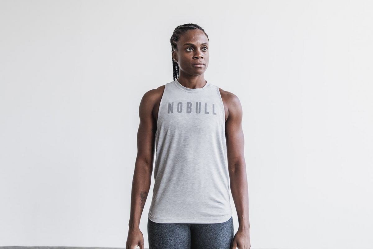 Debardeur Nobull High-Neck Tank Classic Colors Femme Grise Clair | SJ1930625
