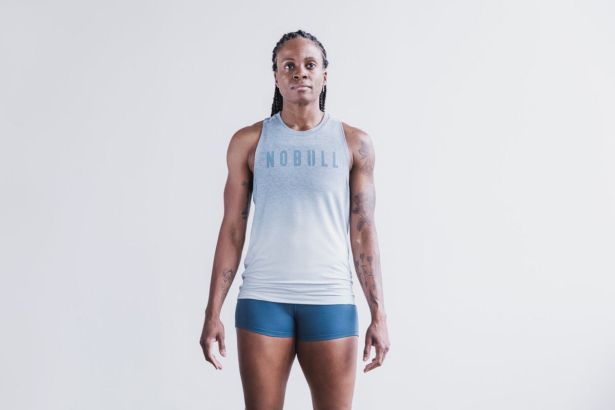 Debardeur Nobull High-Neck Tank Femme Bleu | BC3150796
