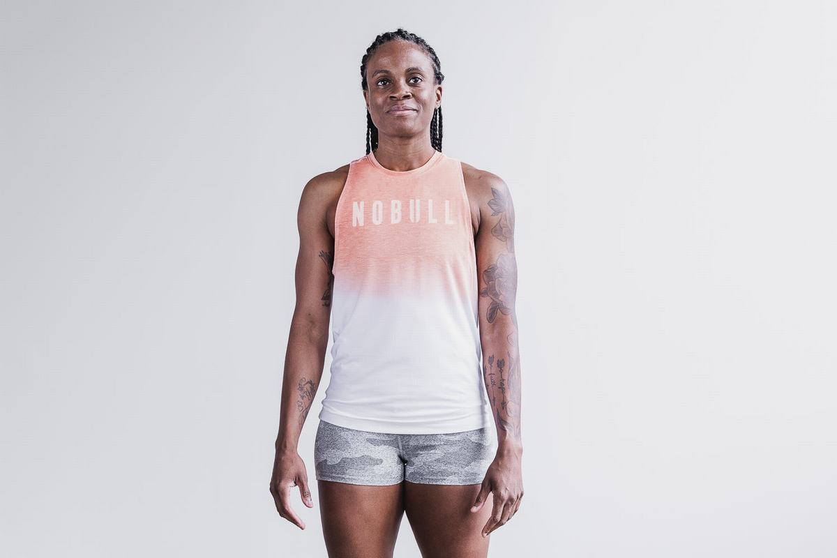 Debardeur Nobull High-Neck Tank Femme Corail | ZR5029674