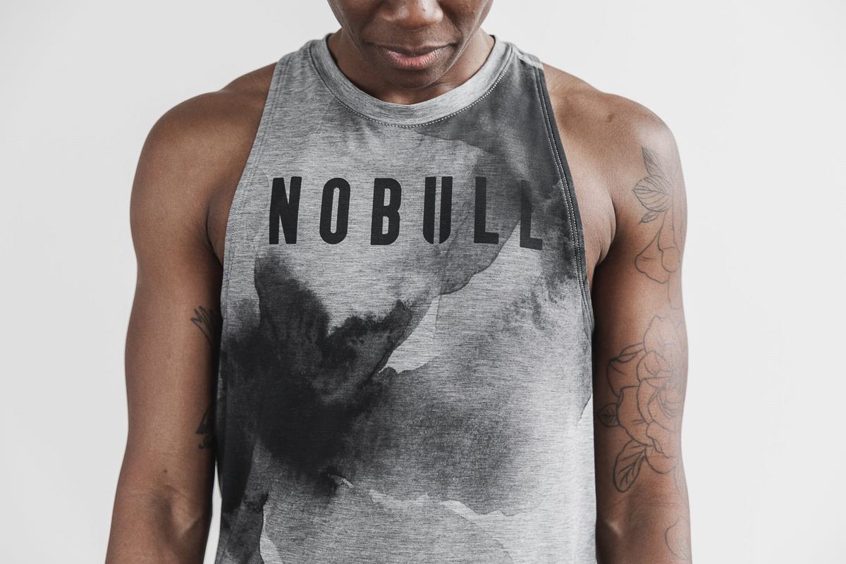 Debardeur Nobull High-Neck Tank Femme Grise | IO8247910