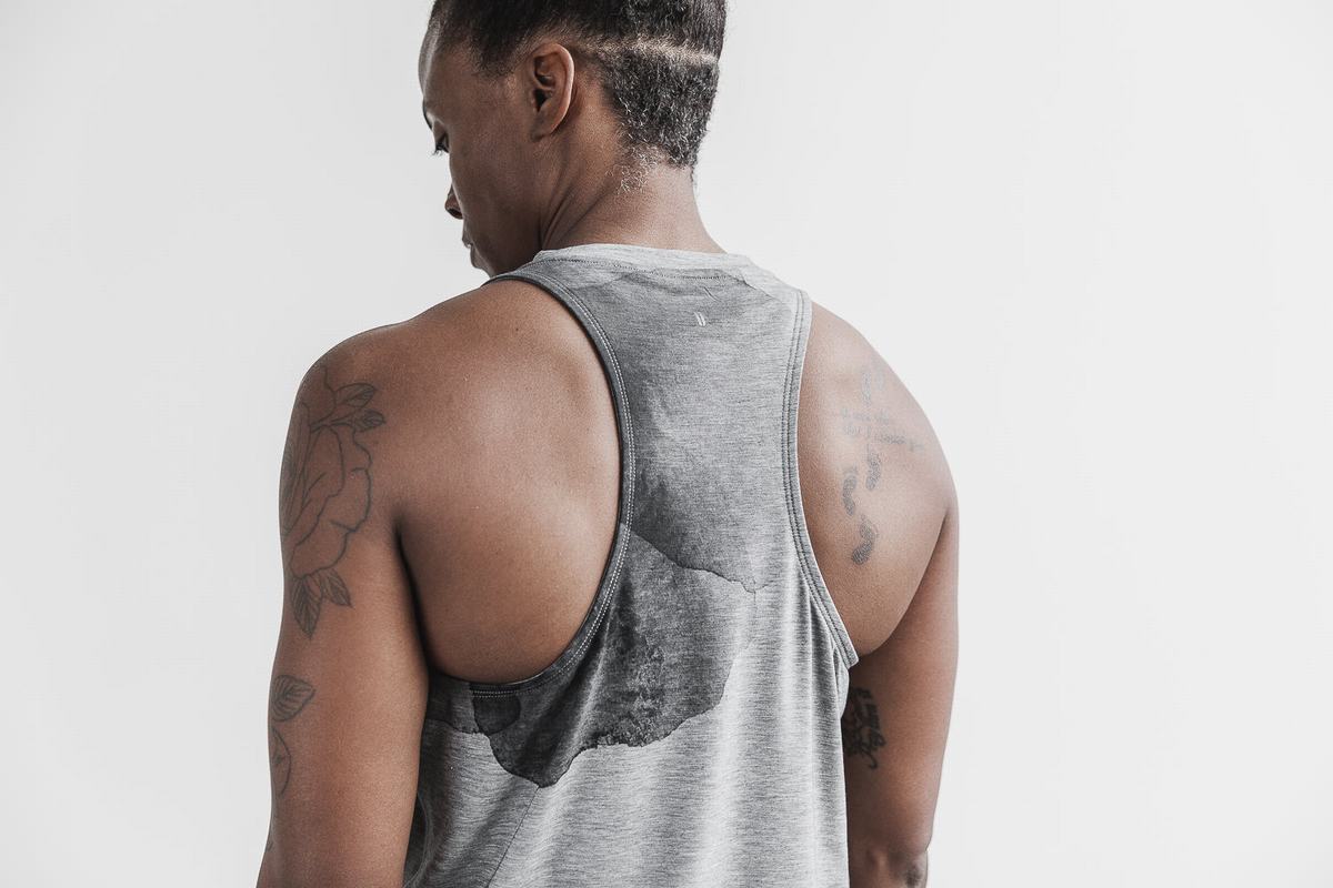 Debardeur Nobull High-Neck Tank Femme Grise | IO8247910