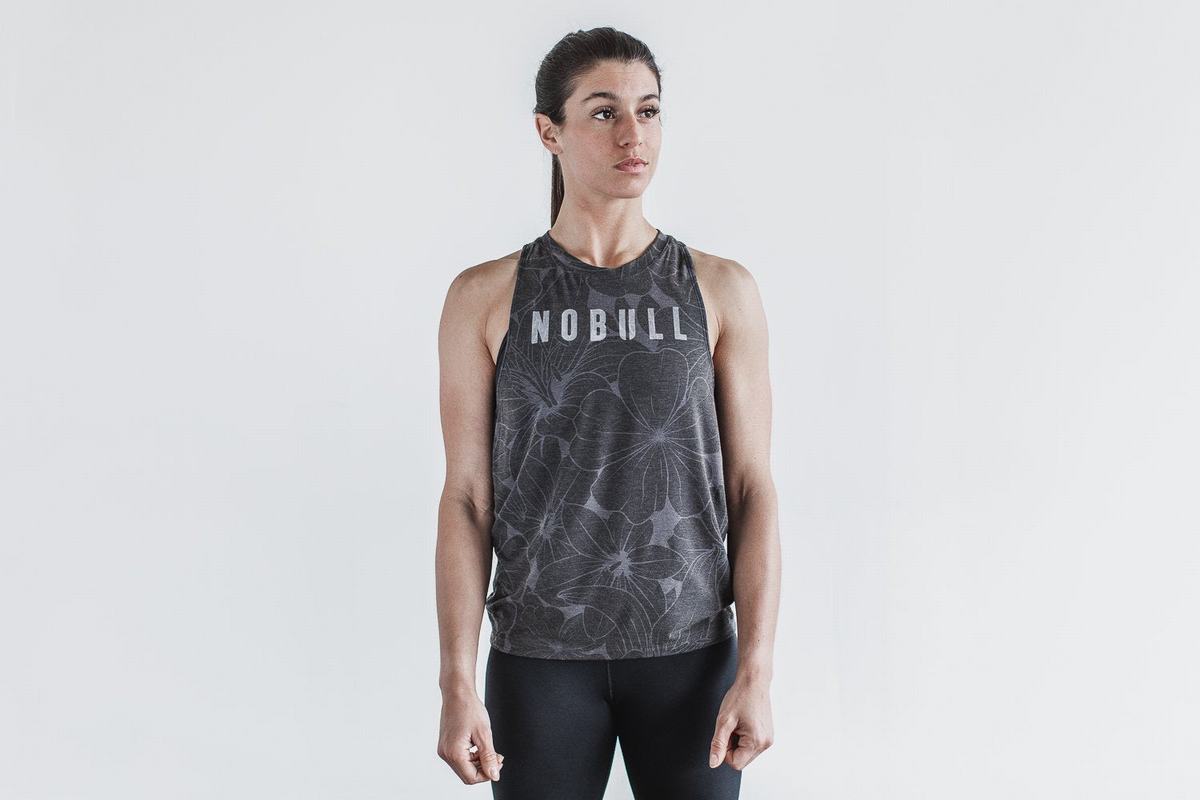 Debardeur Nobull High-Neck Tank Femme Grise | VG7621409