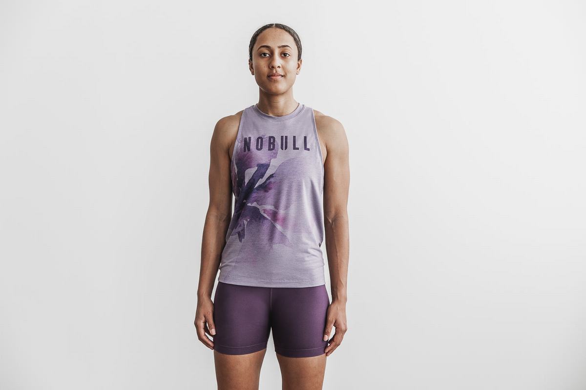Debardeur Nobull High-Neck Tank Femme Lavande | IY6248170