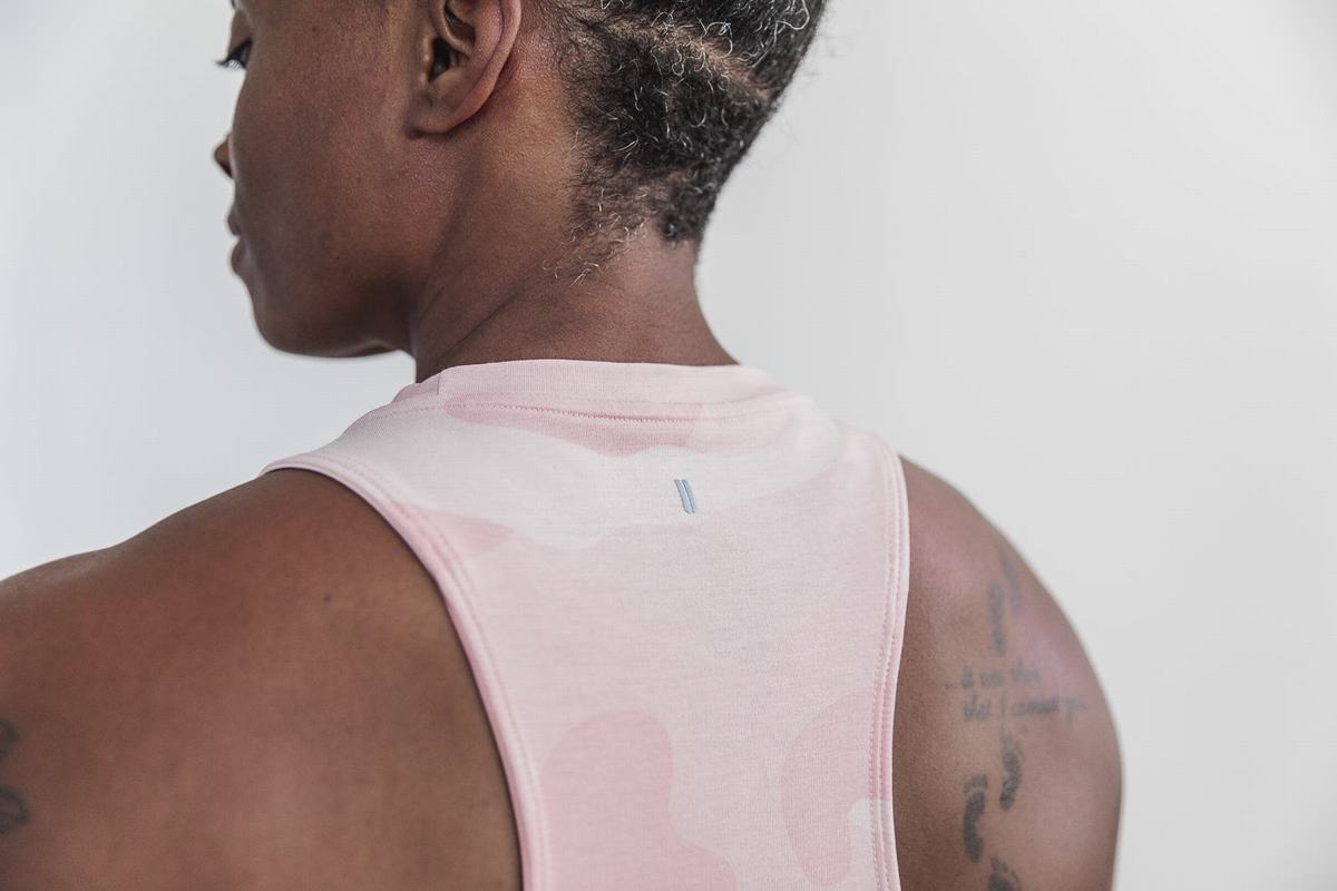 Debardeur Nobull High-Neck Tank Femme Rose Camouflage | RW1043725