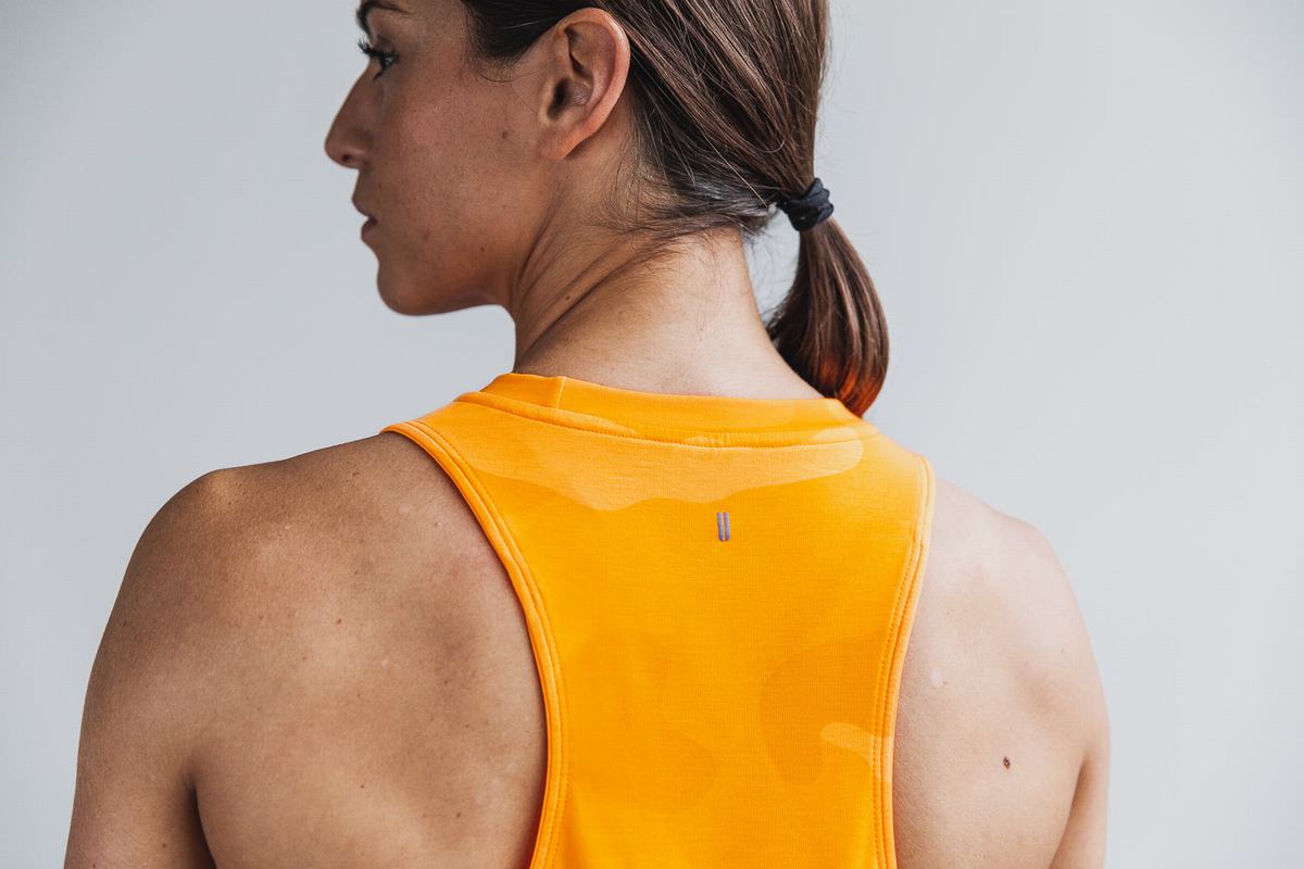 Debardeur Nobull High-Neck Tank Neon Femme Orange Camouflage | AU2479658