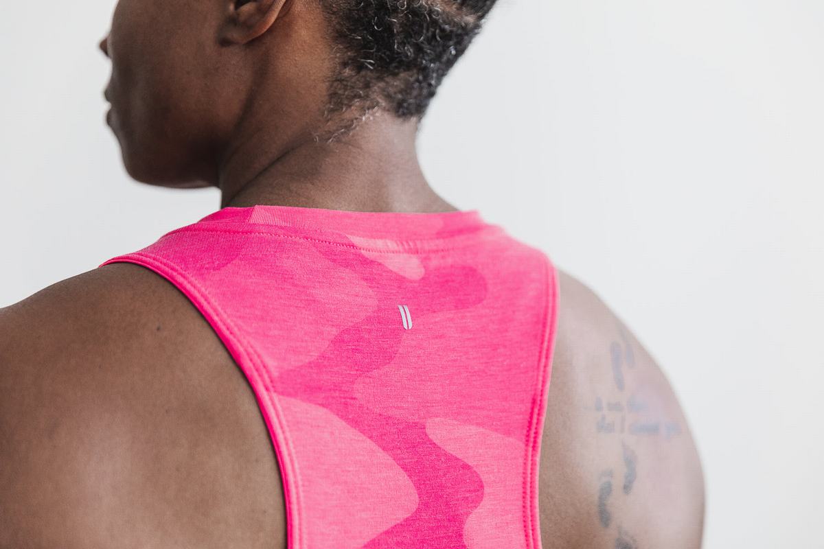 Debardeur Nobull High-Neck Tank Neon Femme Rose Camouflage | PR1463079
