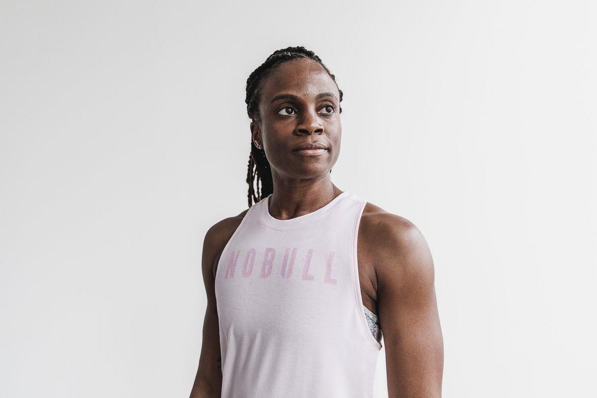 Debardeur Nobull High-Neck Tank Seasonal Colors Femme Rose | QG3271094