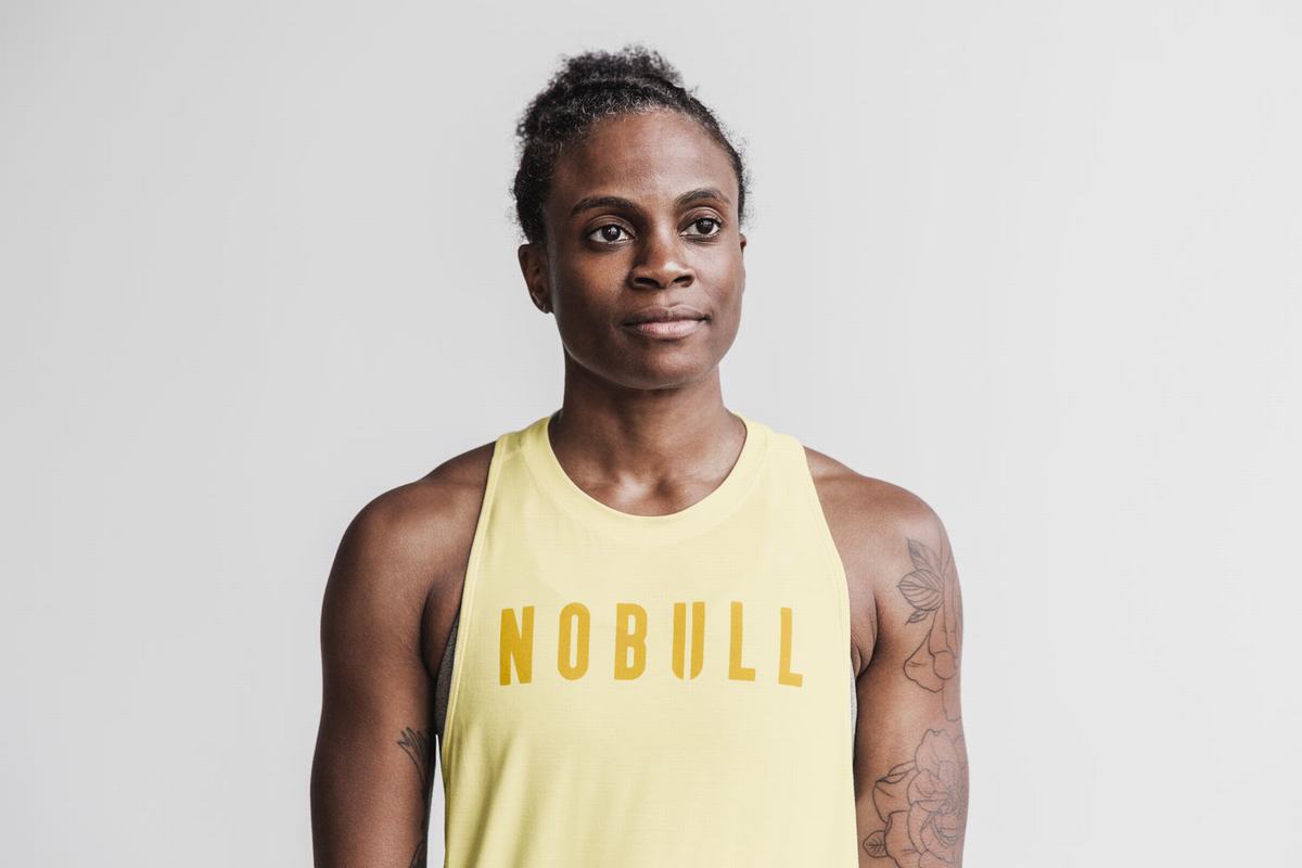 Debardeur Nobull High-Neck Tank Seasonal Colors Femme Jaune | SR2159783