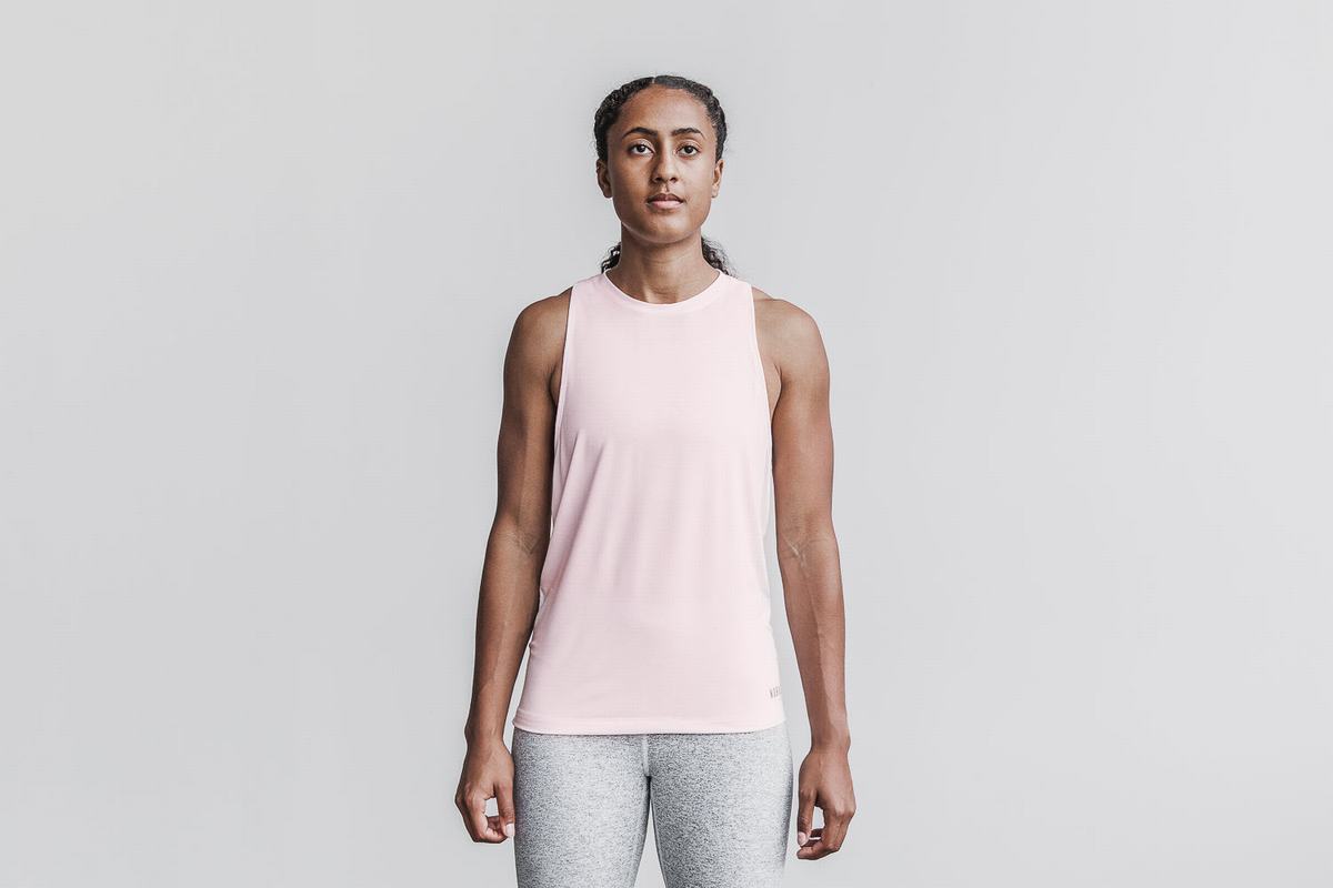 Debardeur Nobull High-Neck Tank Seasonal Colors Femme Rose | ZV1863945