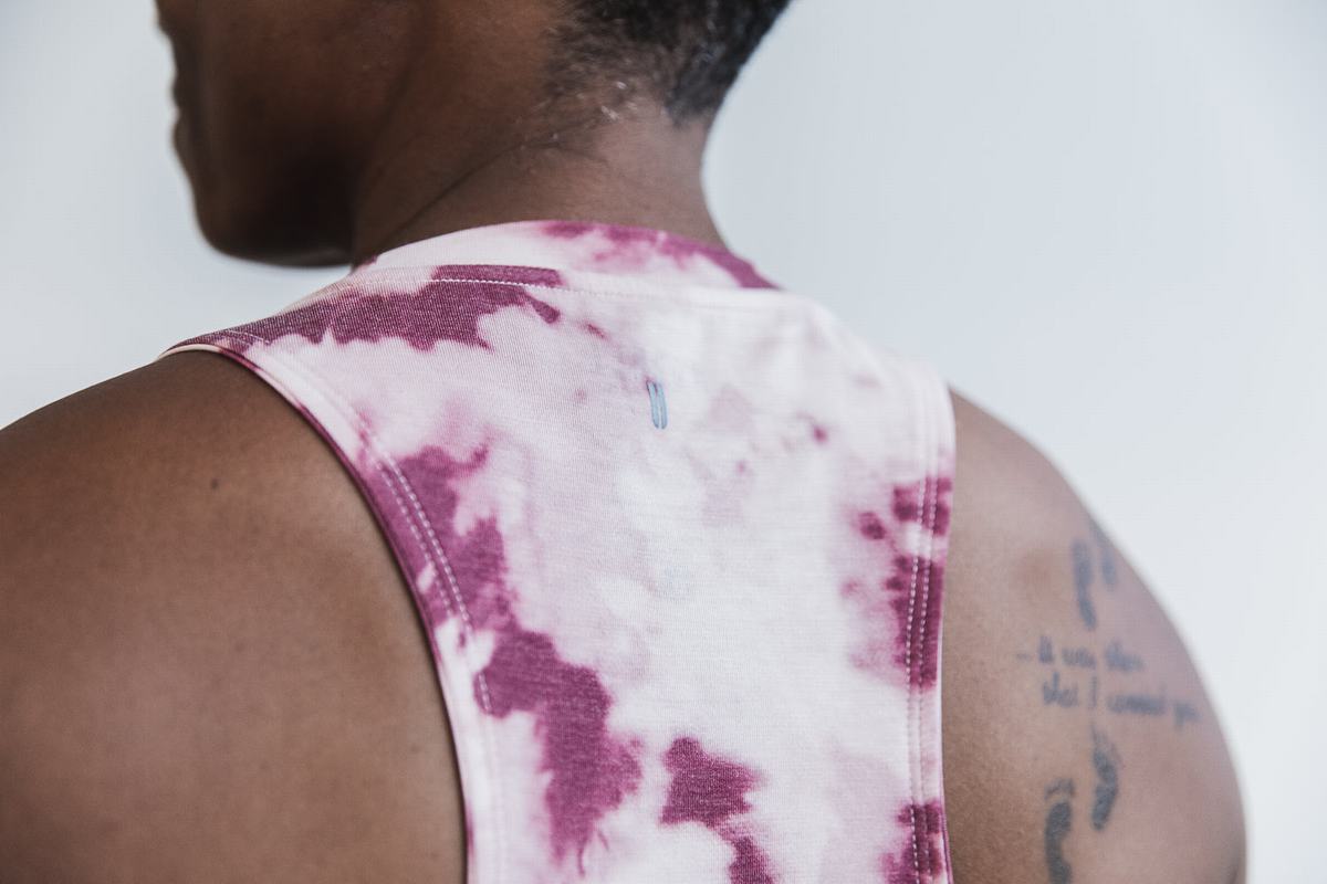 Debardeur Nobull High-Neck Tank Tie-Dye Femme Rose Rouge Foncé | EH5721430