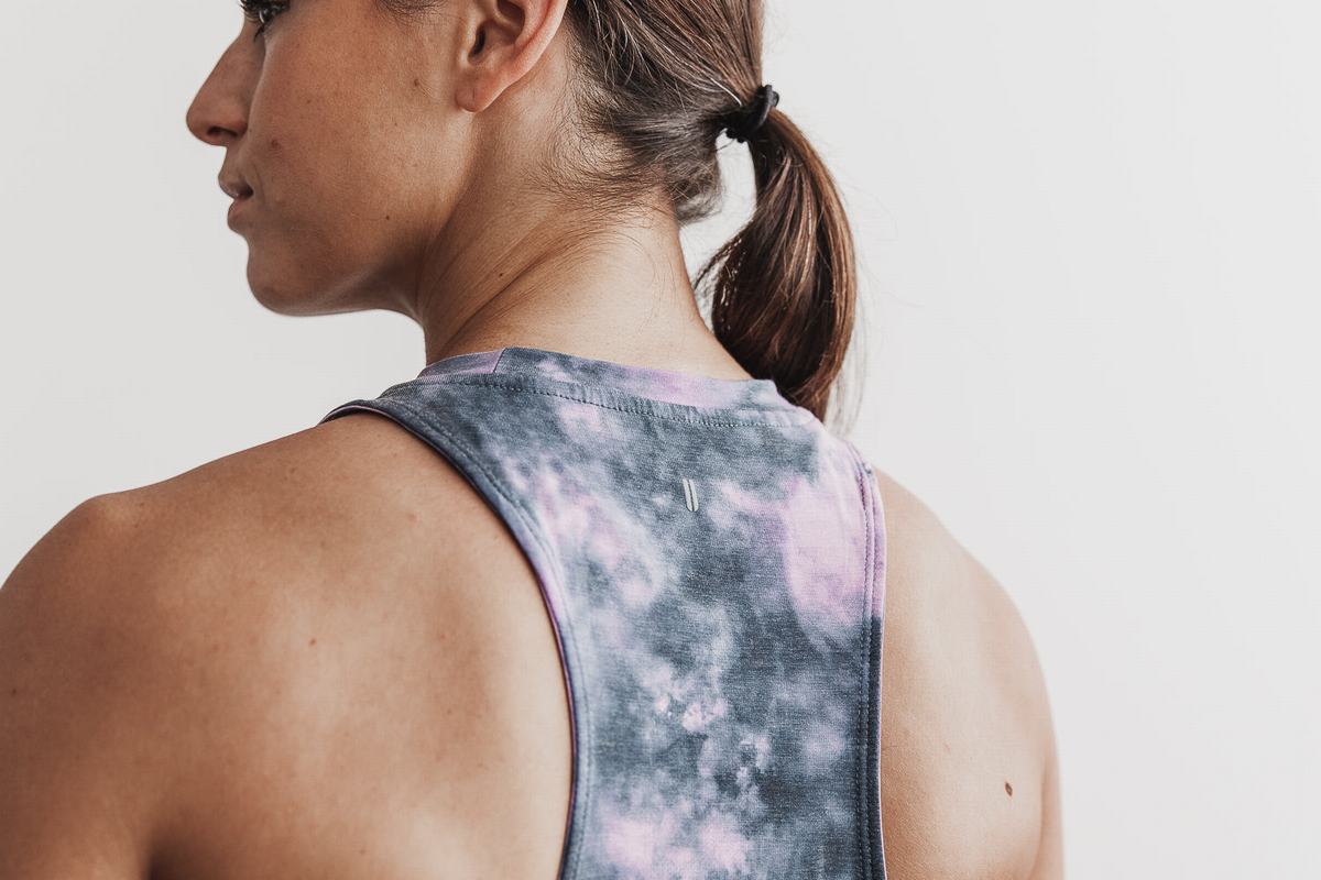 Debardeur Nobull High-Neck Tank Tie-Dye Femme Rose | TA0256743