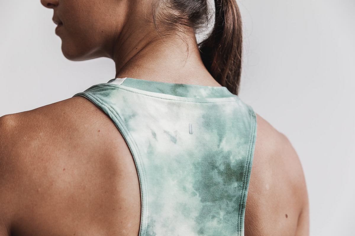 Debardeur Nobull High-Neck Tank Tie-Dye Femme Vert | UG7420318