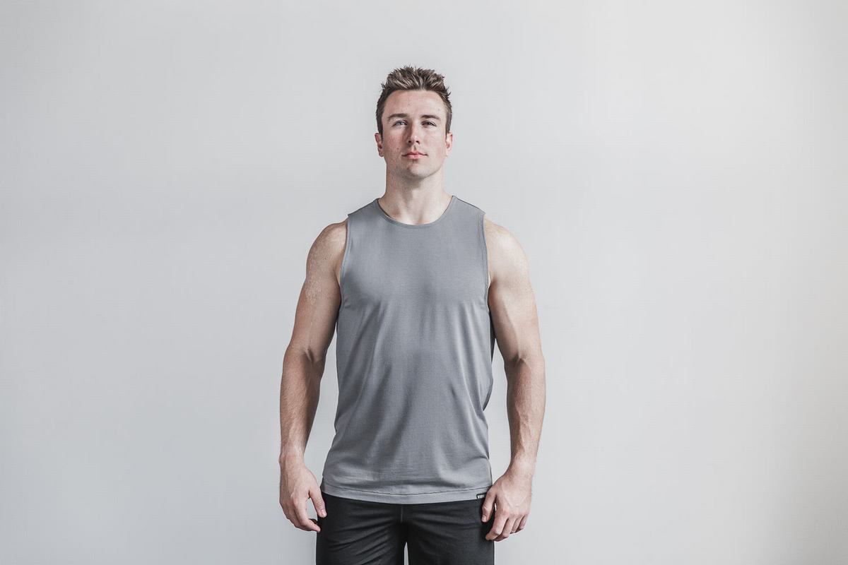 Debardeur Nobull Lightweight Tank Homme Grise Foncé | VJ4793206