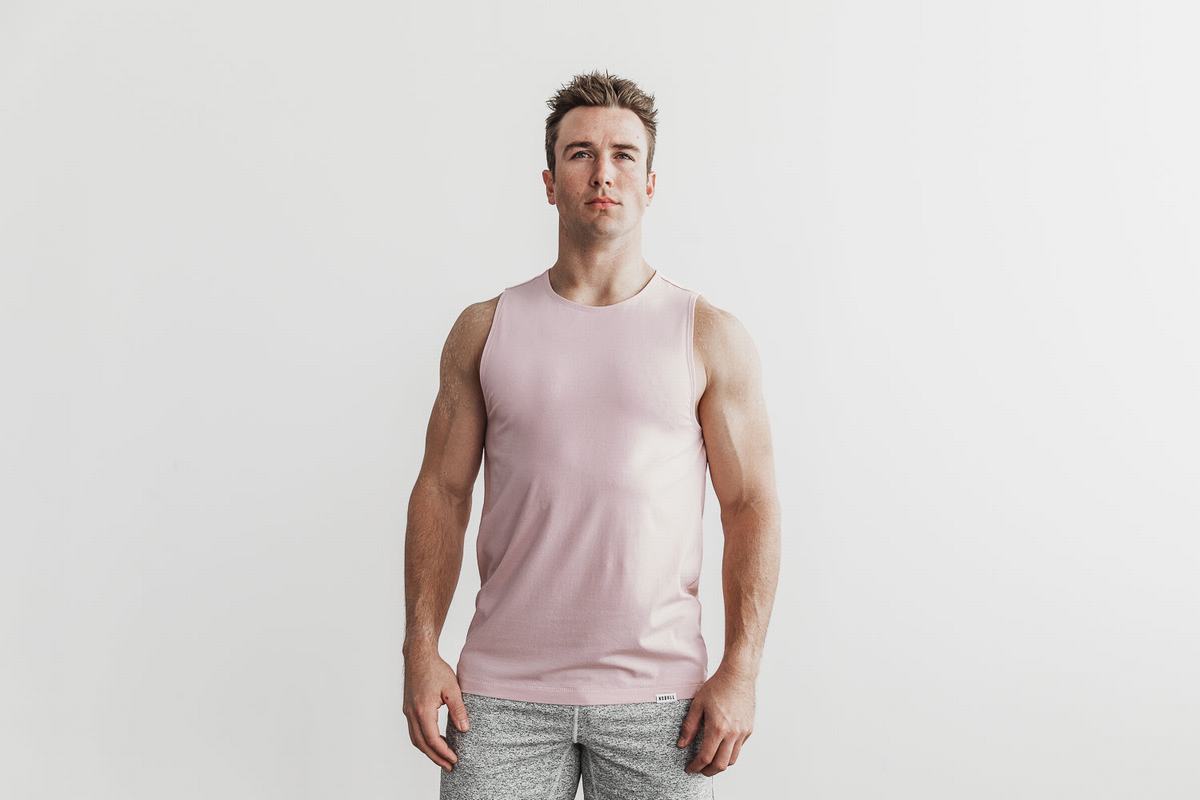 Debardeur Nobull Lightweight Tank Homme Rose | ZK1432605