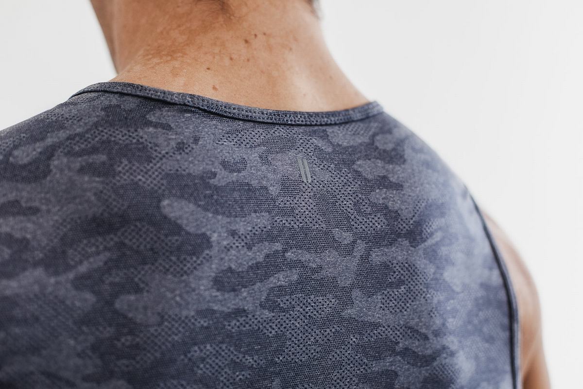 Debardeur Nobull Lightweight Textured Tank Homme Bleu Marine Camouflage | BC4293680