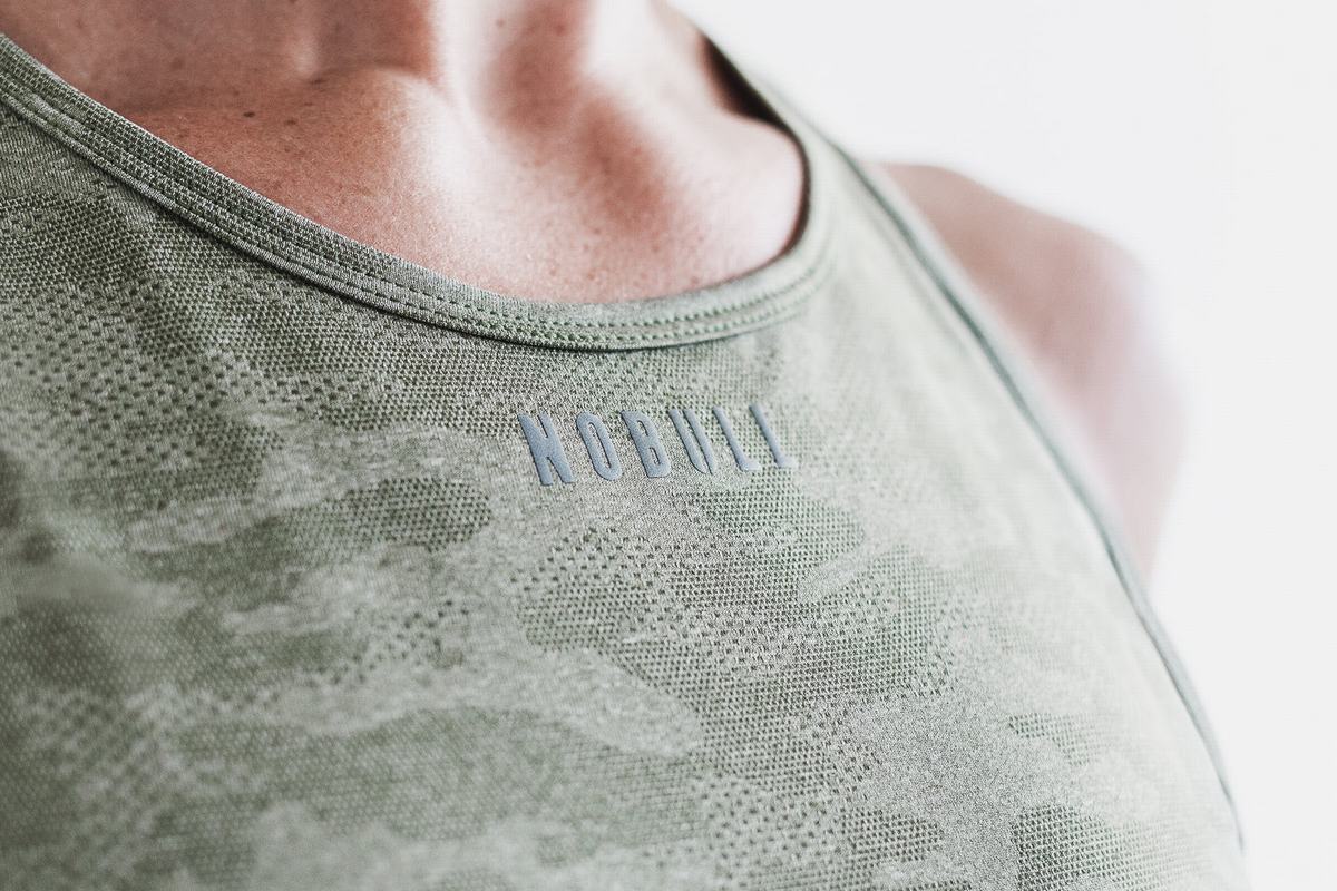 Debardeur Nobull Lightweight Textured Tank Femme Bleu Marine Camouflage | GU1760935