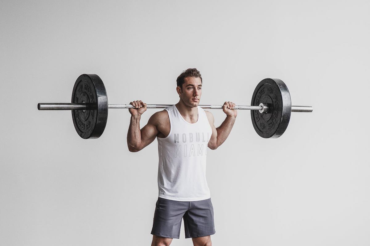 Debardeur Nobull Miami Tank Homme Blanche | FJ2978451