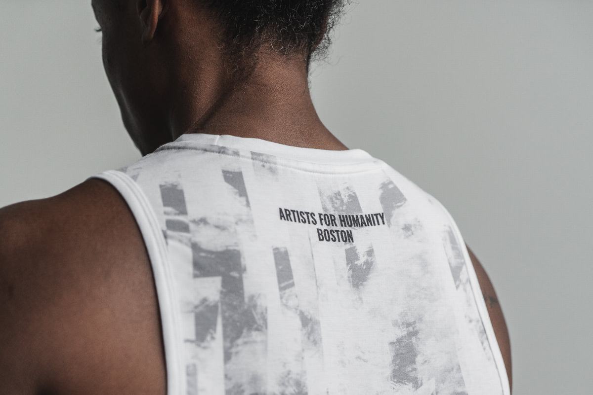 Debardeur Nobull Muscle Artists For Humanity Tank Femme Blanche Noir | LZ5023714