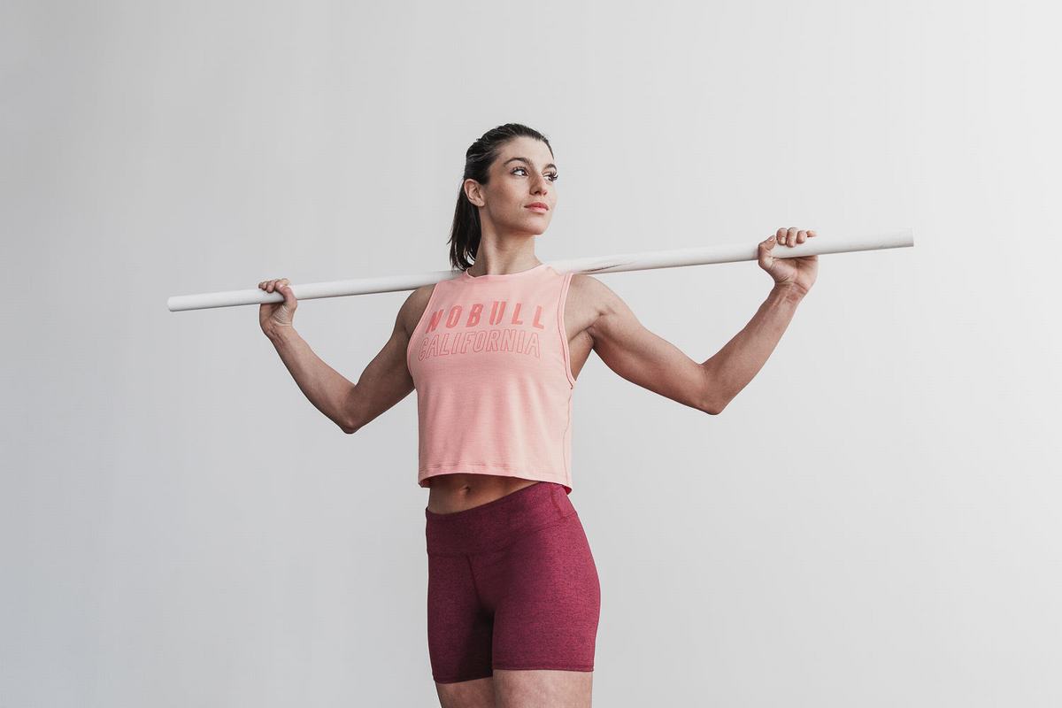 Debardeur Nobull Muscle California Tank Femme Corail Clair | JC9324760