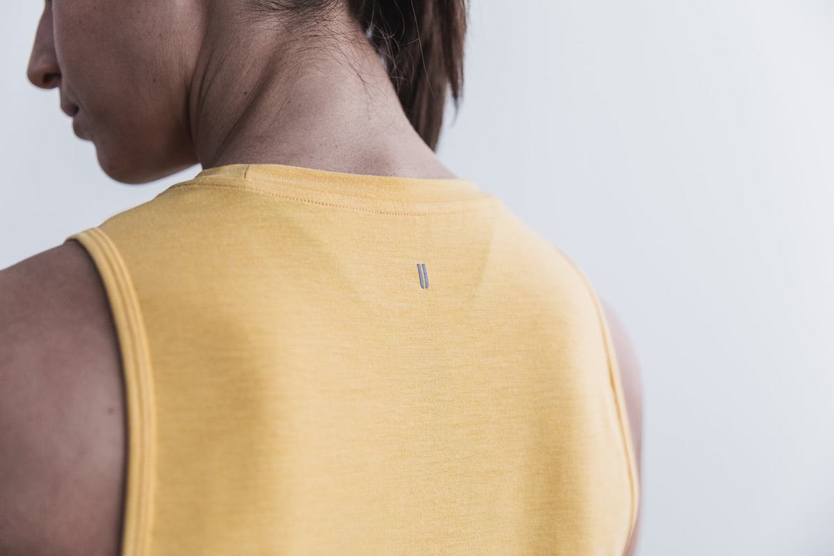 Debardeur Nobull Muscle California Tank Femme Jaune | LT6348792