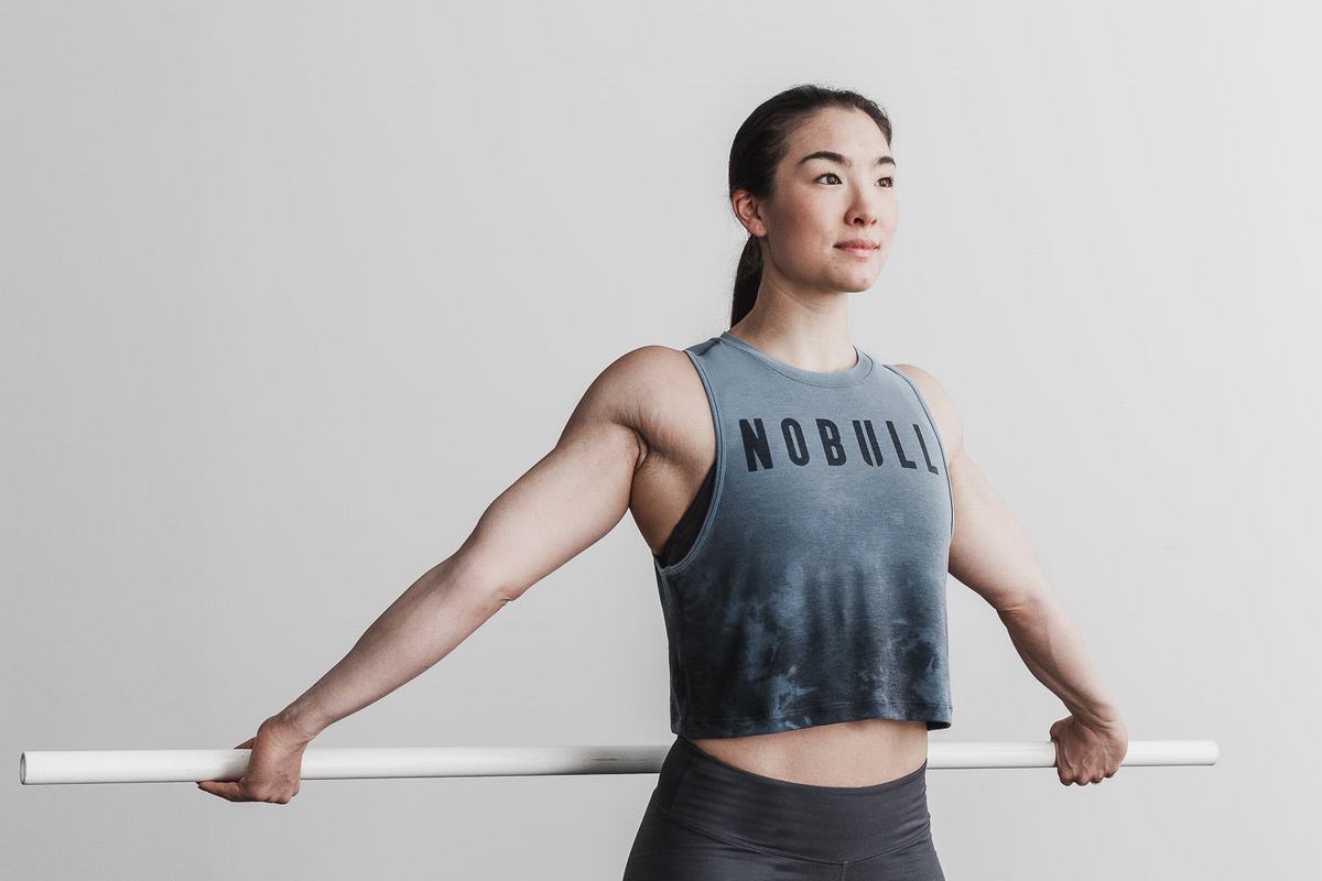 Debardeur Nobull Muscle Dip-Dye Tank Femme Bleu | DG1972540