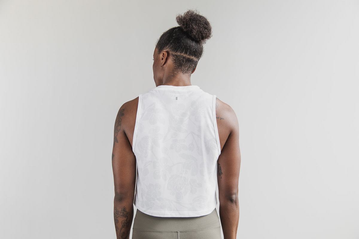 Debardeur Nobull Muscle Tank Femme Blanche Rose | SJ2875160