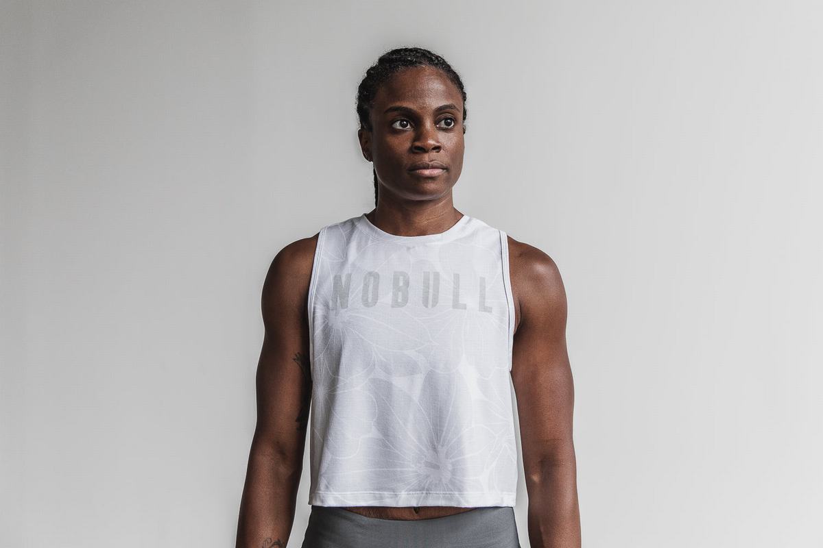 Debardeur Nobull Muscle Tank Femme Blanche | YR3906157