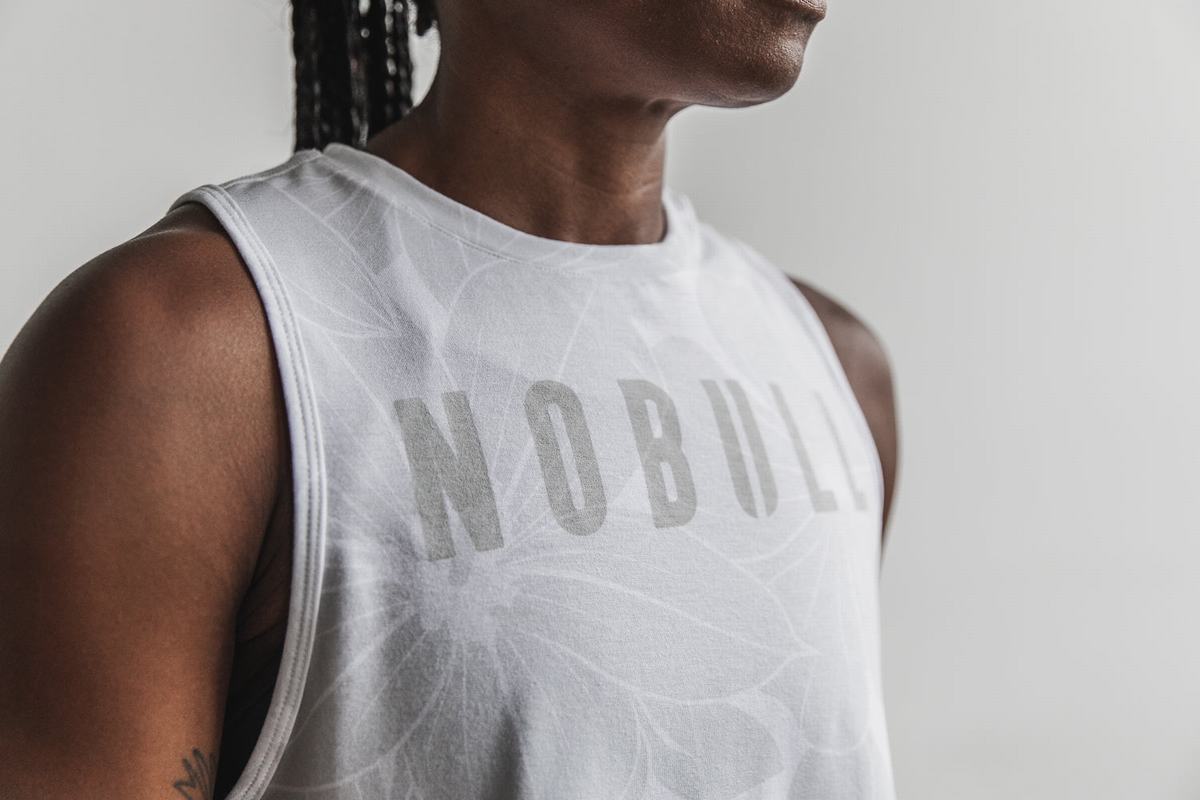 Debardeur Nobull Muscle Tank Femme Blanche | YR3906157