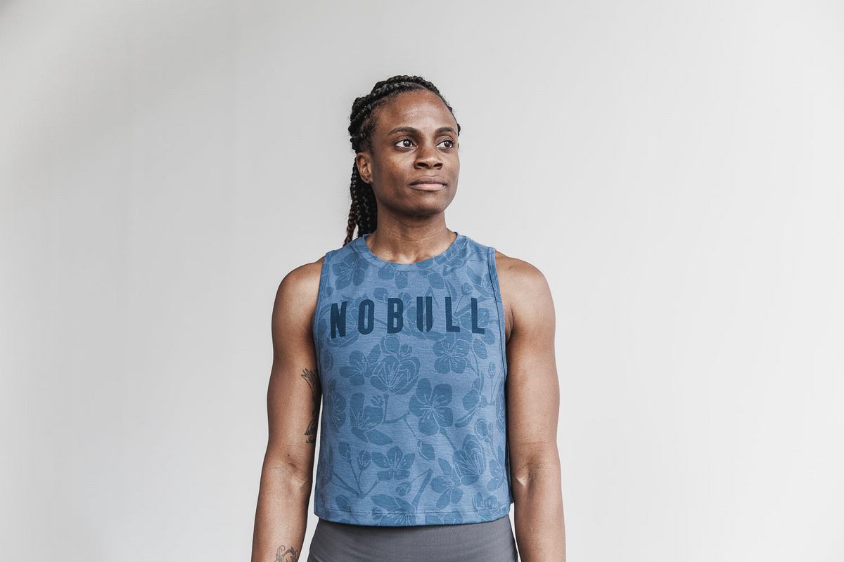 Debardeur Nobull Muscle Tank Femme Bleu Rose | IT5469107