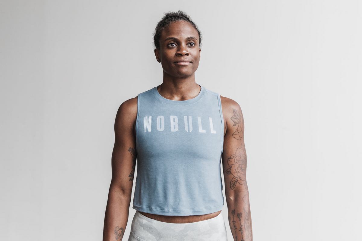 Debardeur Nobull Muscle Tank Femme Bleu | QM5968120