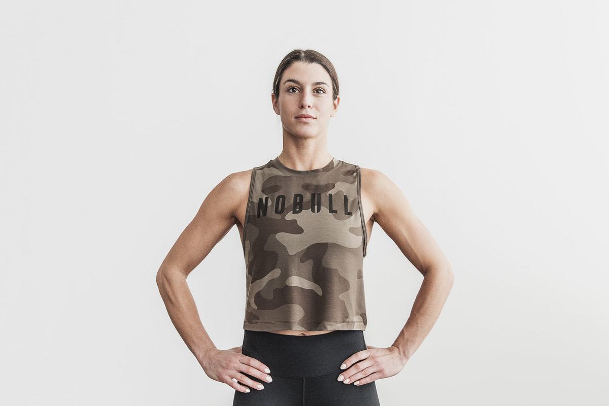 Debardeur Nobull Muscle Tank Femme Camouflage Foncé | SU6813905