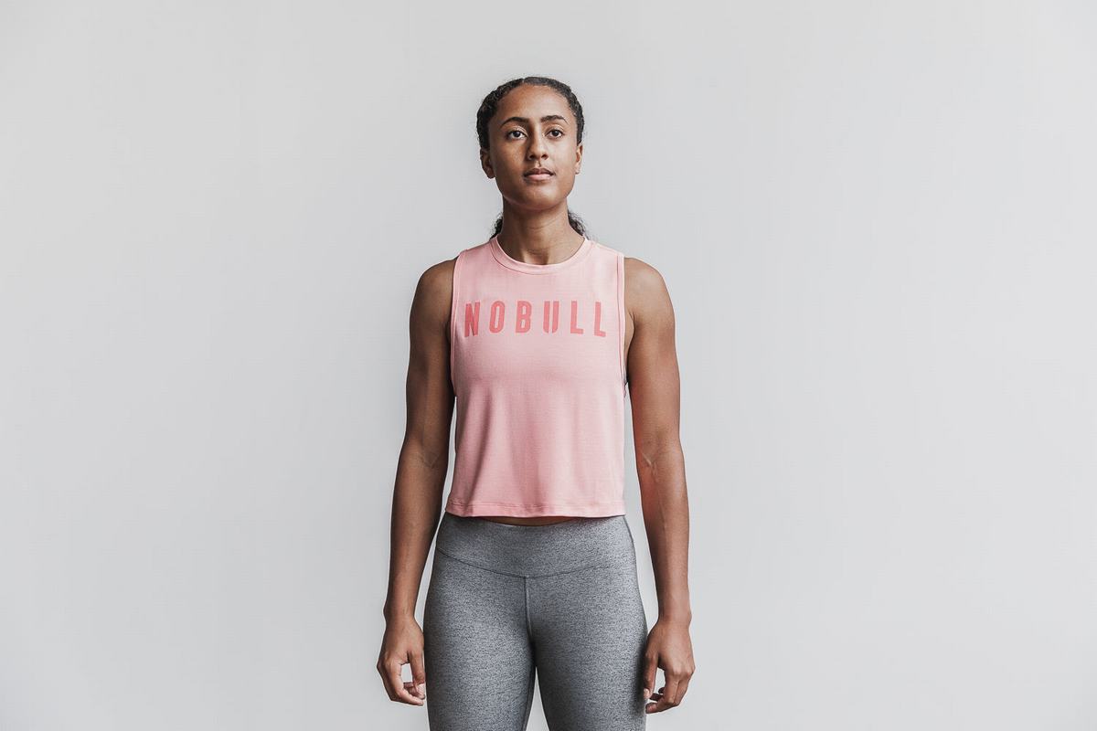 Debardeur Nobull Muscle Tank Femme Corail Clair | LX1698735