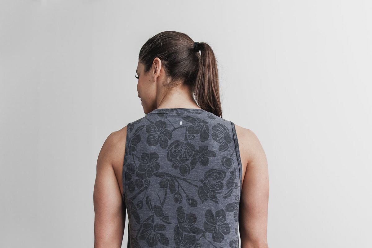 Debardeur Nobull Muscle Tank Femme Grise Rose | WE7351068