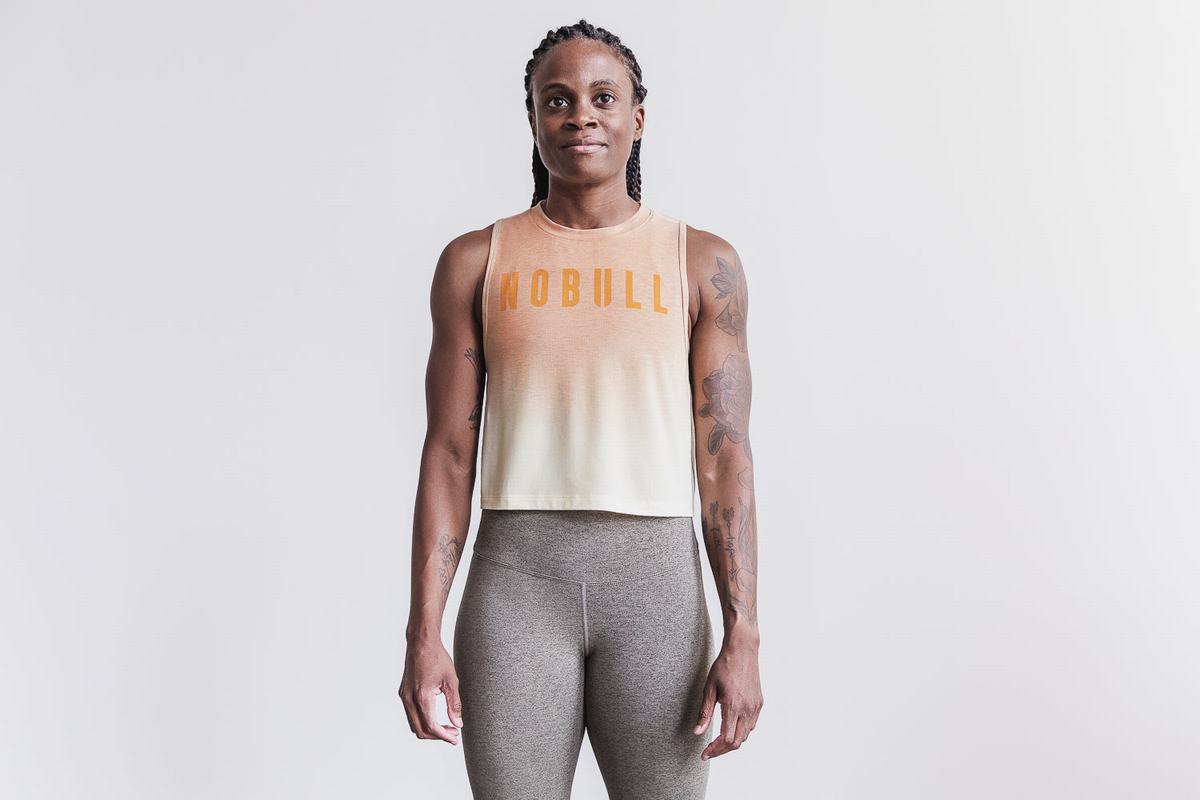 Debardeur Nobull Muscle Tank Femme Jaune | SA1854670
