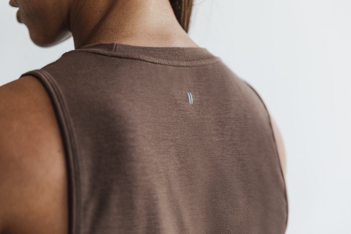 Debardeur Nobull Muscle Tank Femme Marron | KY7304691