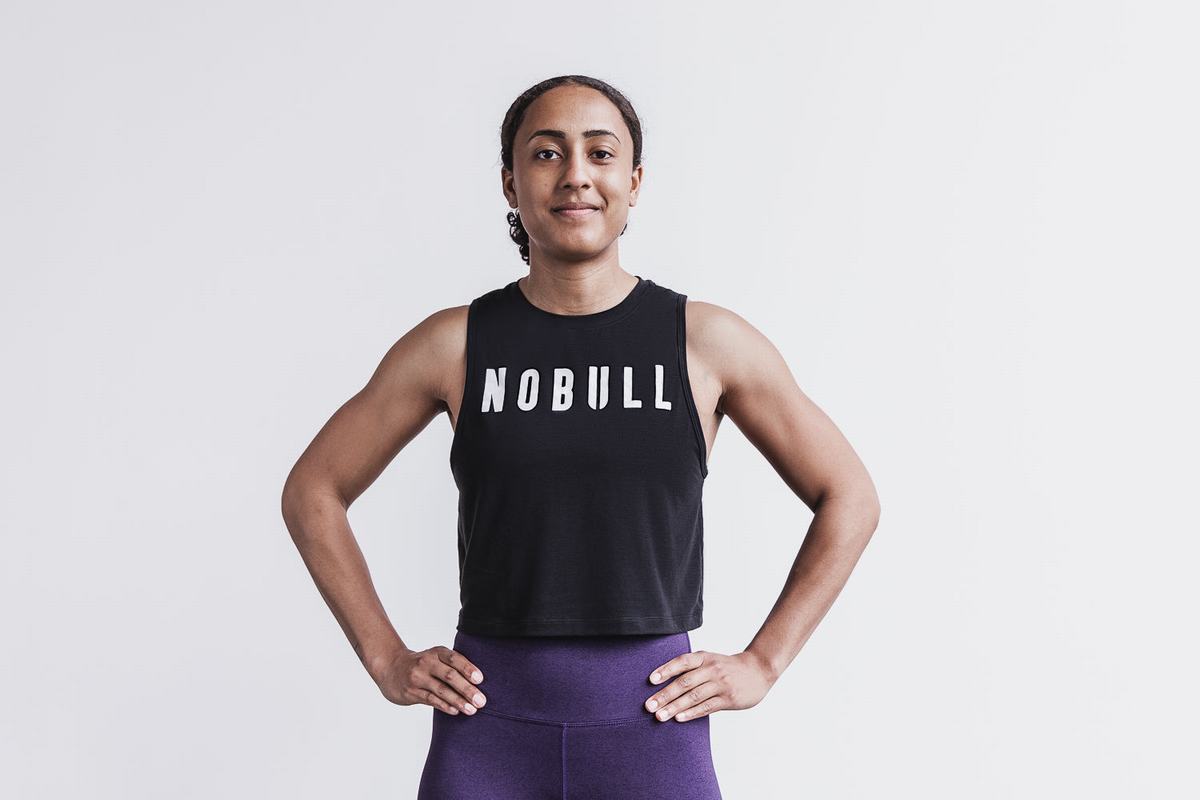 Debardeur Nobull Muscle Tank Femme Noir Blanche | WG4026189