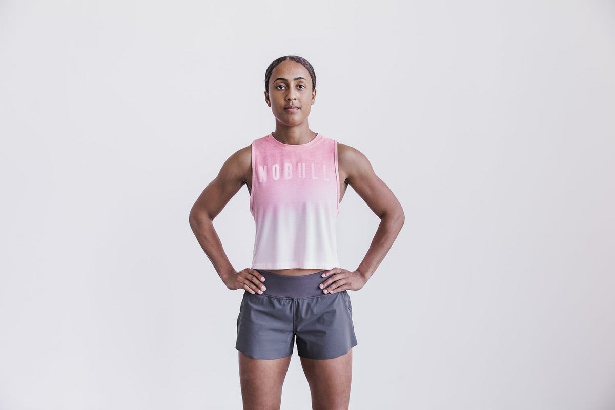 Debardeur Nobull Muscle Tank Femme Rose | GH9172084