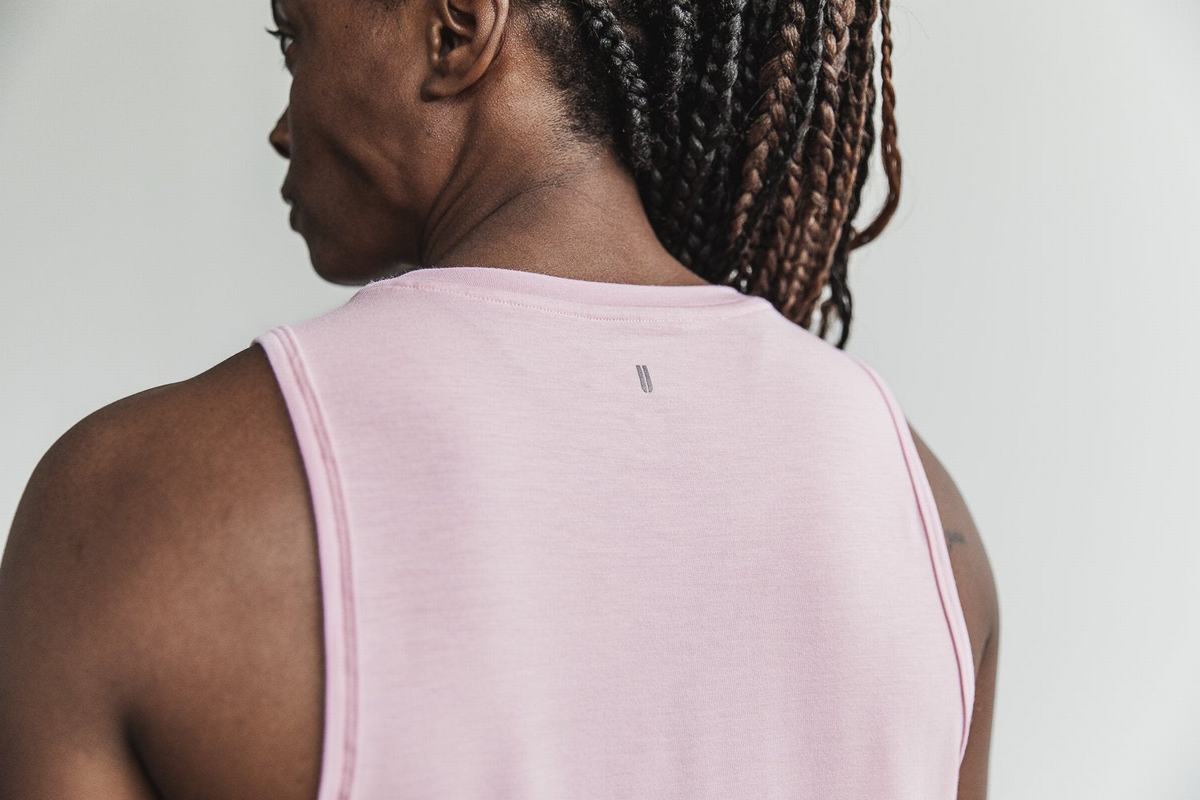 Debardeur Nobull Muscle Tank Femme Rose | HU5386704
