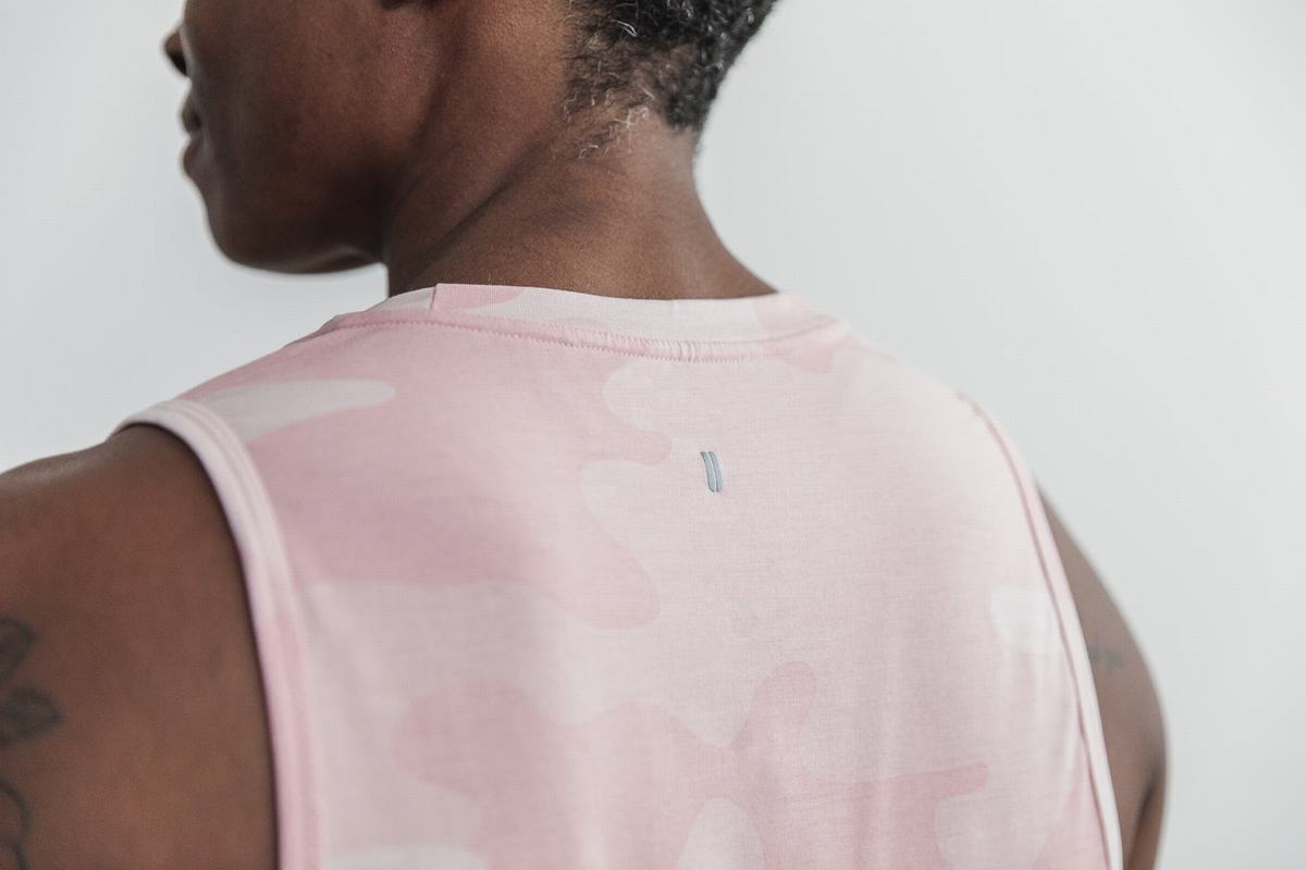 Debardeur Nobull Muscle Tank Femme Rose Camouflage | OT8759231