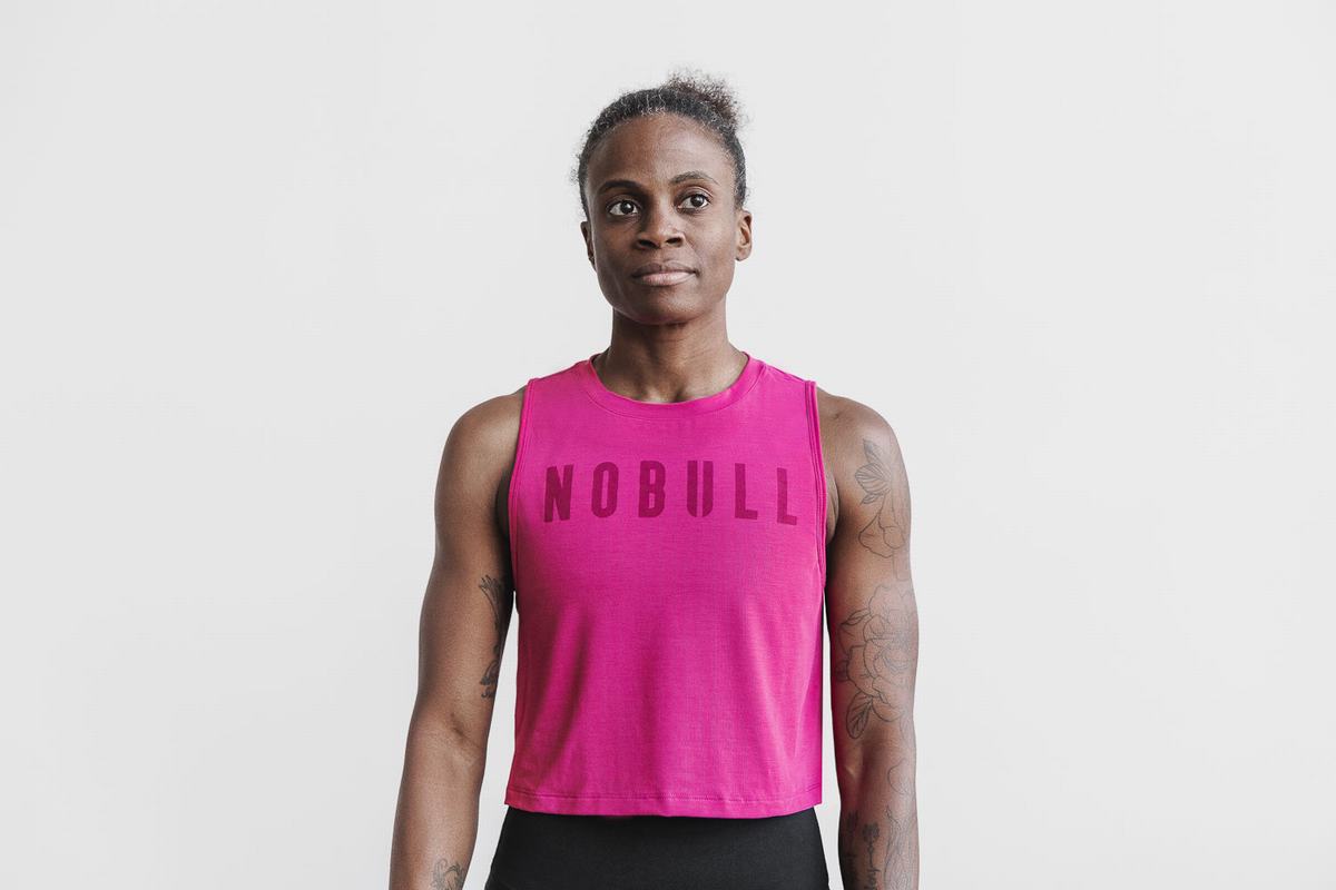 Debardeur Nobull Muscle Tank Femme Rose | PA6412590