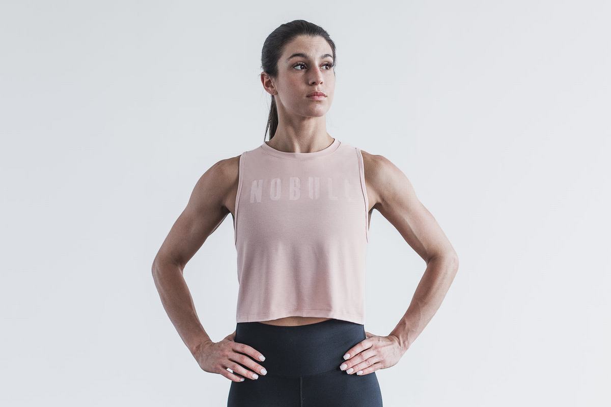 Debardeur Nobull Muscle Tank Femme Rose | PX7831452