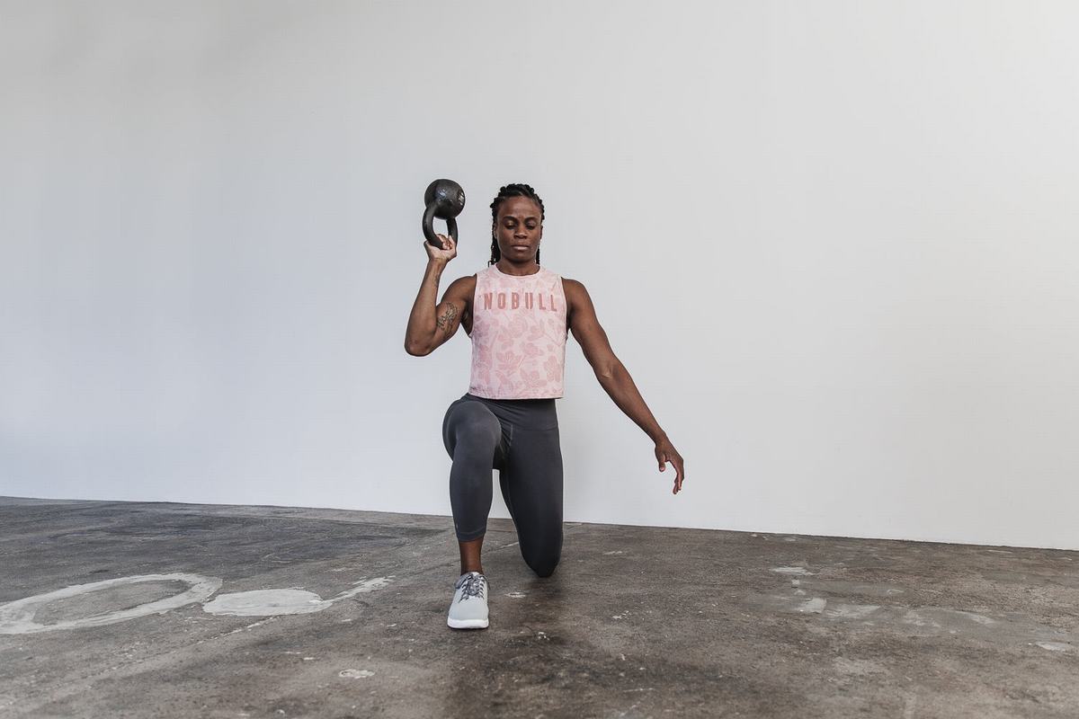 Debardeur Nobull Muscle Tank Femme Rose Rose | UI7491283