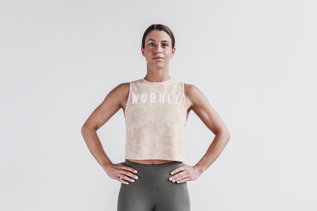 Debardeur Nobull Muscle Tank Femme Rose | UO0816359